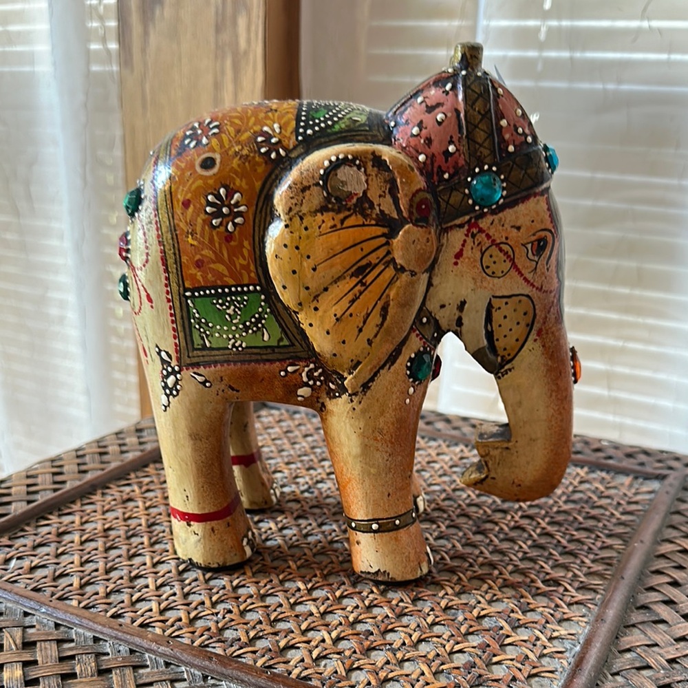 Colorful Decorative Elephant Figurine